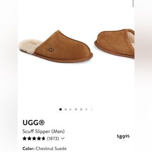 UGG Scuff Slipper - Chestnut Suede Size 13 NWT
